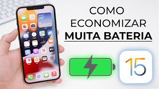 Como Economizar MUITA Bateria no iOS 15 [upl. by Ardnua]