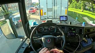 ASMR 🇩🇪 POV Truck Driving 2023 Scania  Germany City Drive 4k New Gopro [upl. by Lennox676]