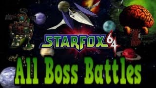 Star Fox 64 All Bosses [upl. by Jamin699]