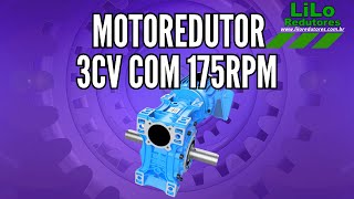 Motoredutor WCG01 com Motor de 3cv e 175rpm Weg Cestari Trifásico 110 NDJ [upl. by Isteb]