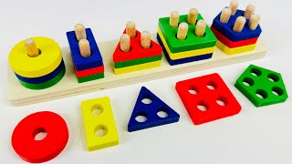 Best Learn Shapes and Colors  Top Preschool Activity Puzzle  Toddler Learning Shapes Toy Video [upl. by Jeritah]