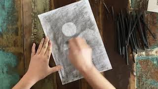 How to use Charcoal with a Kneadable Eraser  Zart Art [upl. by Esiocnarf]