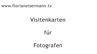 Visitenkarten für Fotografen [upl. by Louisa]