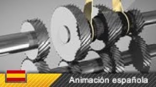 Funcionamiento de la caja de cambios Animación [upl. by Annaer]