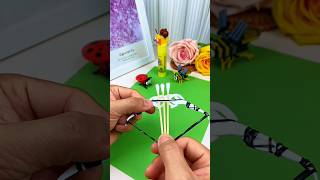 Use four dental flosses to make a bow and arrow toy that can kill three birds with one stone music [upl. by Tarr]