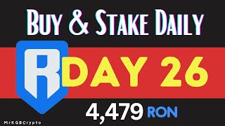 RONIN TOKEN Ron Token Daily Buys amp Staking Journeys  DAY 26 [upl. by Pleasant494]