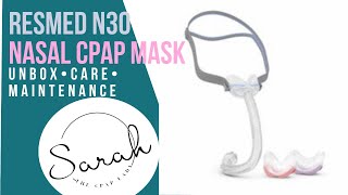 Try on the ResMed N30 nasal Cpap mask with me [upl. by Lally]