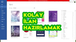 Wordte Afiş Hazırlamak [upl. by Asemaj]