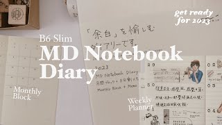 Get ready for 2023 B6 Slim MIDORI Notebook Diary  Monthly Weekly Daily Use [upl. by Leahpar]