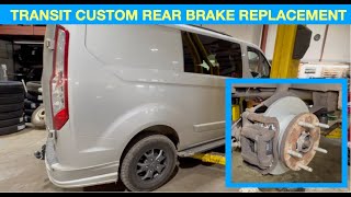 Ford Transit custom Rear Brake Discs and pads Replacement [upl. by Dihaz]