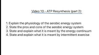 OCR A Level PE  ATP Resynthesis Part 2 [upl. by Netsuj]