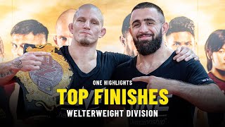 Top Welterweight Finishes  ONE Highlights [upl. by Cutlor386]