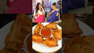 SHREYA amp SUNIDHIs Favourite SAMOSA Recipe 😍❤️ shorts samosa shreyaghoshal sunidhichauhan food [upl. by Nahtanaj94]