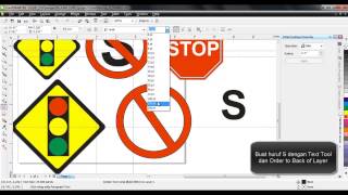 Kreasi Desain Rambu Lalu Lintas Corel Draw [upl. by Miehar]