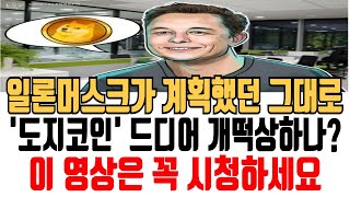 도지코인 전망 일론머스크가 계획했던 그대로 도지코인 드디어 개떡상하나 도지코인 도지코인전망 도지코인분석 도지코인목표가 도지코인호재 도지코인차트 [upl. by Iuqcaj22]