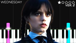 Lady Gaga  Bloody Mary sped up tiktok version  Wednesday  EASY Piano Tutorial [upl. by Kirk]