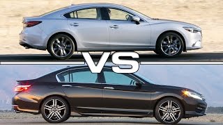 2017 Mazda 6 vs Honda Accord [upl. by Yoccm]