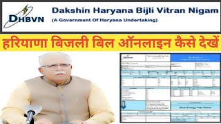 Haryana bijli bill kaise dekheHaryana electricity bill downloadHaryana bijli bill kaise check kare [upl. by Arracat]