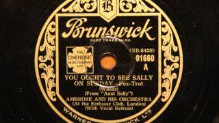 You ought to see Sally on Sunday  Ambrose and his Orchestra [upl. by Ida742]