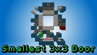 Tiny 3x3 Piston Door 1 Wide  Minecraft 17 Redstone Tutorial [upl. by Abla888]