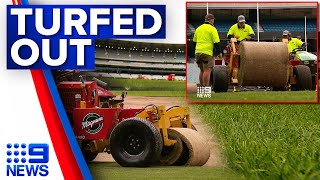 Race against time as 10000 square metres of turf to be replaced at MCG  9 News Australia [upl. by Stambaugh]