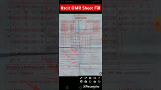 Rscit OMR Sheet Fill shorts viralvideo trendingshorts [upl. by Nnek749]