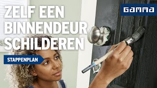 Binnendeur schilderen  Deur afhaken  Klustips  GAMMA België [upl. by Naraa631]