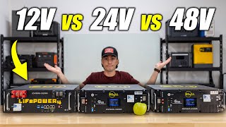 Which is Best  12 vs 24 vs 48 Volt Solar Batteries Explained [upl. by Deacon706]