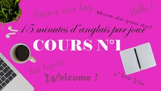 Cours danglais débutant numéro 1 [upl. by Ailbert216]