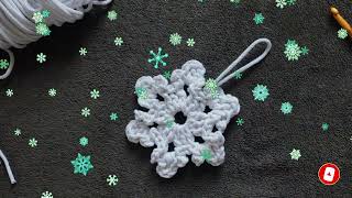 Gwiazdka  Śnieżynka na szydełku ze sznurka bawełnianego Snowflake on crochet [upl. by Notlek]