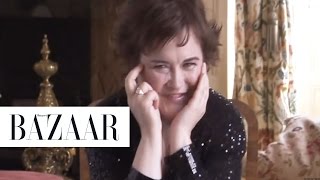 Susan Boyles Makeover  Behind the Scenes  Harpers BAZAAR [upl. by Aizirtap]