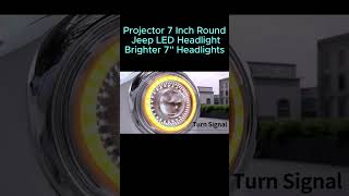 Projector 7 Inch Round Jeep LED Headlight Brighter 7 Halo Headlights [upl. by Fredrick]