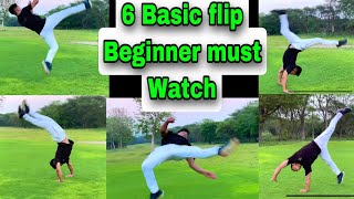 6 basic flip learn at home  how to start flipping [upl. by Attenat255]