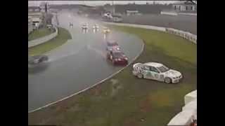 Heavy Rain At Tsukuba Cause Touring Car Crash Involving Steve Soper 1994 JTCC [upl. by Franzen40]