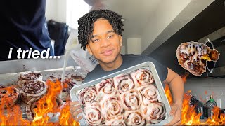 making a cinnamon roll sandwich QUICK AND EASY [upl. by Lamoureux]