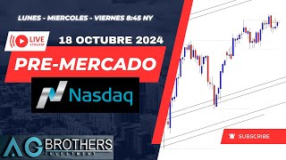 PRE  MERCADO EN VIVO 18 DE OCTUBRE 2024 [upl. by Ennovyahs590]