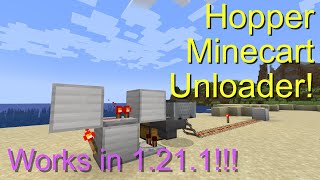 HOPPER MINECART UNLOADER Tutorial  WORKS in 1211 [upl. by Jenni795]