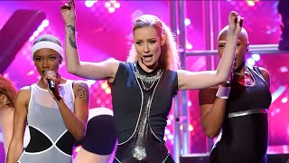 Iggy Azalea amp Charli XCX  FancyBeg For It  Lorde  Yellow Flicker Beat Live on AMAs 4K [upl. by Anelagna703]