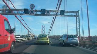 Driving in Ponte 25 de Abril Lisboa  Portugal 26 [upl. by River714]