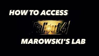 Fallout 4 quotHow to access MAROWSKIS Chems labquot  quotDiamond City Blues Questquot MAROWSKIS LAB [upl. by Macrae]