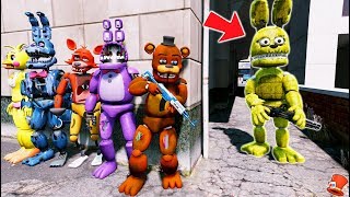 CAN THE ANIMATRONICS HIDE FROM THE GIANT PLUSHTRAP GTA 5 Mods FNAF RedHatter [upl. by Selinski]