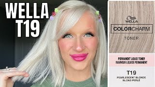 TRYING NEW WELLA T19 Pearlescent Blonde TONER [upl. by Alih]