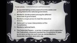 Federalists and AntiFederalists Review [upl. by Aseeram]