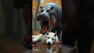 Hippopotamus VS ALlLion white wolf bison rhino Jaguar animals comparison viral animal [upl. by Skeie]