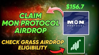 FINALLY 😄 MON Airdrop is here  GRASS Airdrop Eligibility Checker is Live [upl. by Alaecim66]