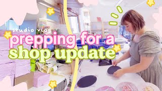 STUDIO VLOG 📦 Prepping for a big shop update and designing packaging for my small business [upl. by Laenahtan]