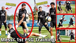 MESSI SHOCKS EVERYONE AT FIRST PSG TRAINING [upl. by Adaminah]