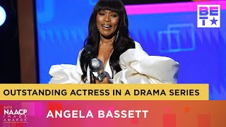 Angela Bassett Shines As Winner Of Outstanding Actress in a Drama Series  NAACP Image Awards 23 [upl. by Muraida78]