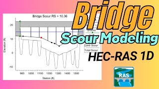 Bridge Scour Modelling Using HECRAS 1D Model  StepbyStep Tutorial [upl. by Ahsii]