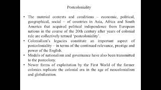 Postcoloniality Postcolonial Studies [upl. by Ydnat]